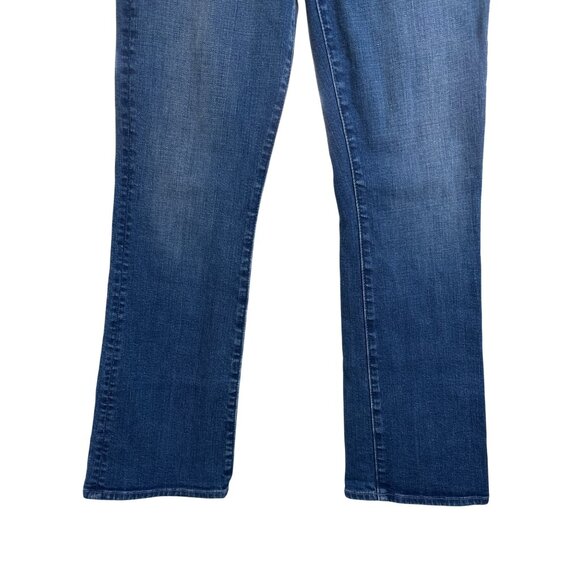 Mother Jeans Size 26 The Snap Hustler Flare Ankle Piping Accent Stretch Med Blue - Picture 3 of 12